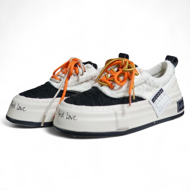 フリンジクラッシュスニーカー　ホワイト　Fringe crushed sneakers White