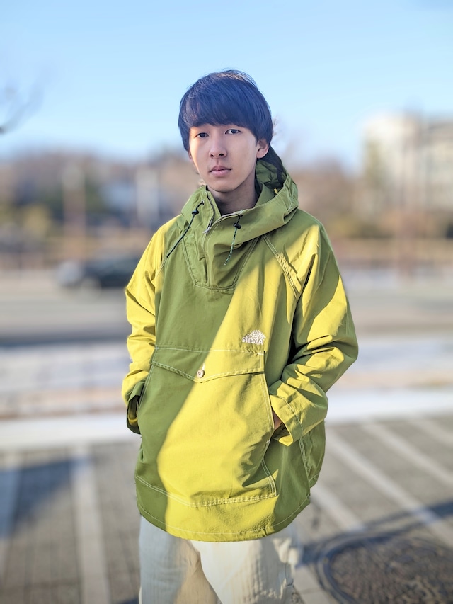 SIESTA  SPRING PULLOVER HOODIE Yellow Green ( cotton60％ nylon40%  )