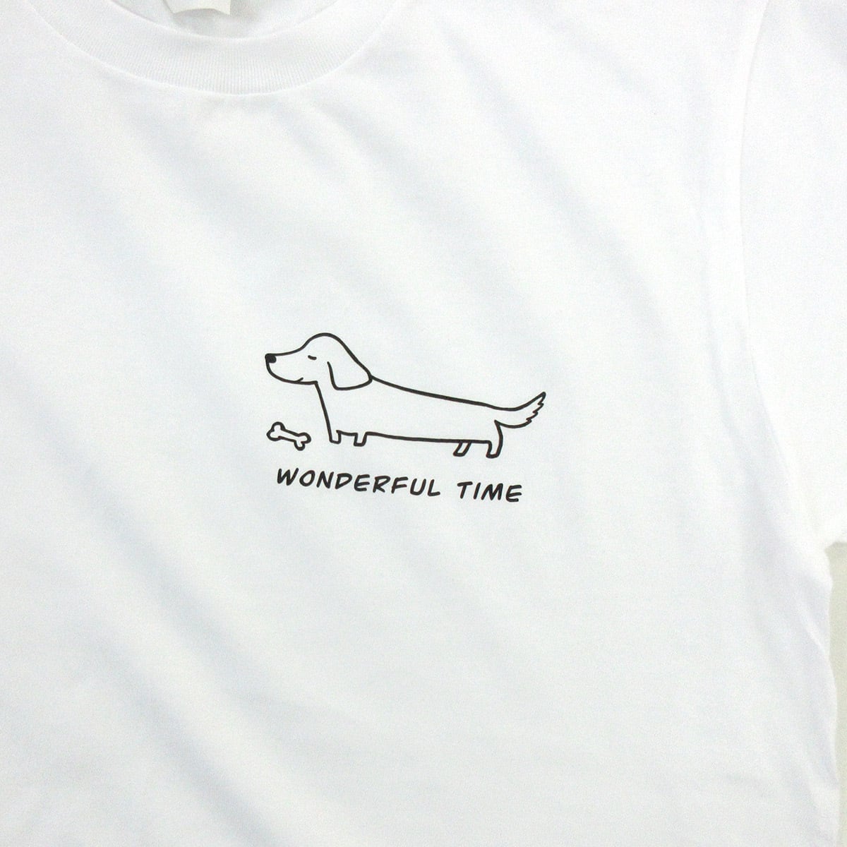 ミニチュアダックス ワンダフルタイム Tシャツ dog67 犬 服 ゆるい イラスト Tシャツ