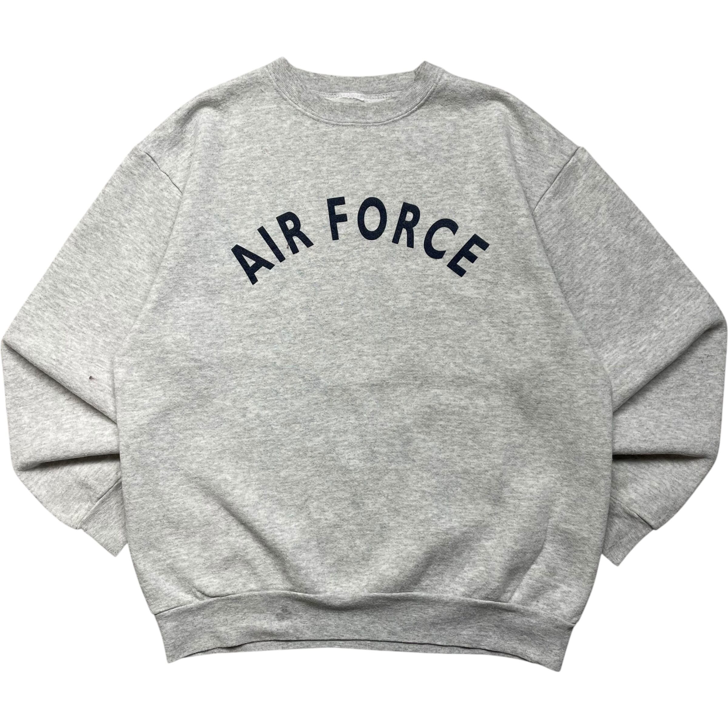 《M》 U.S.AIRFORCE アメリカ空軍 スウェット プリント グレー 90年代〜 no.6494