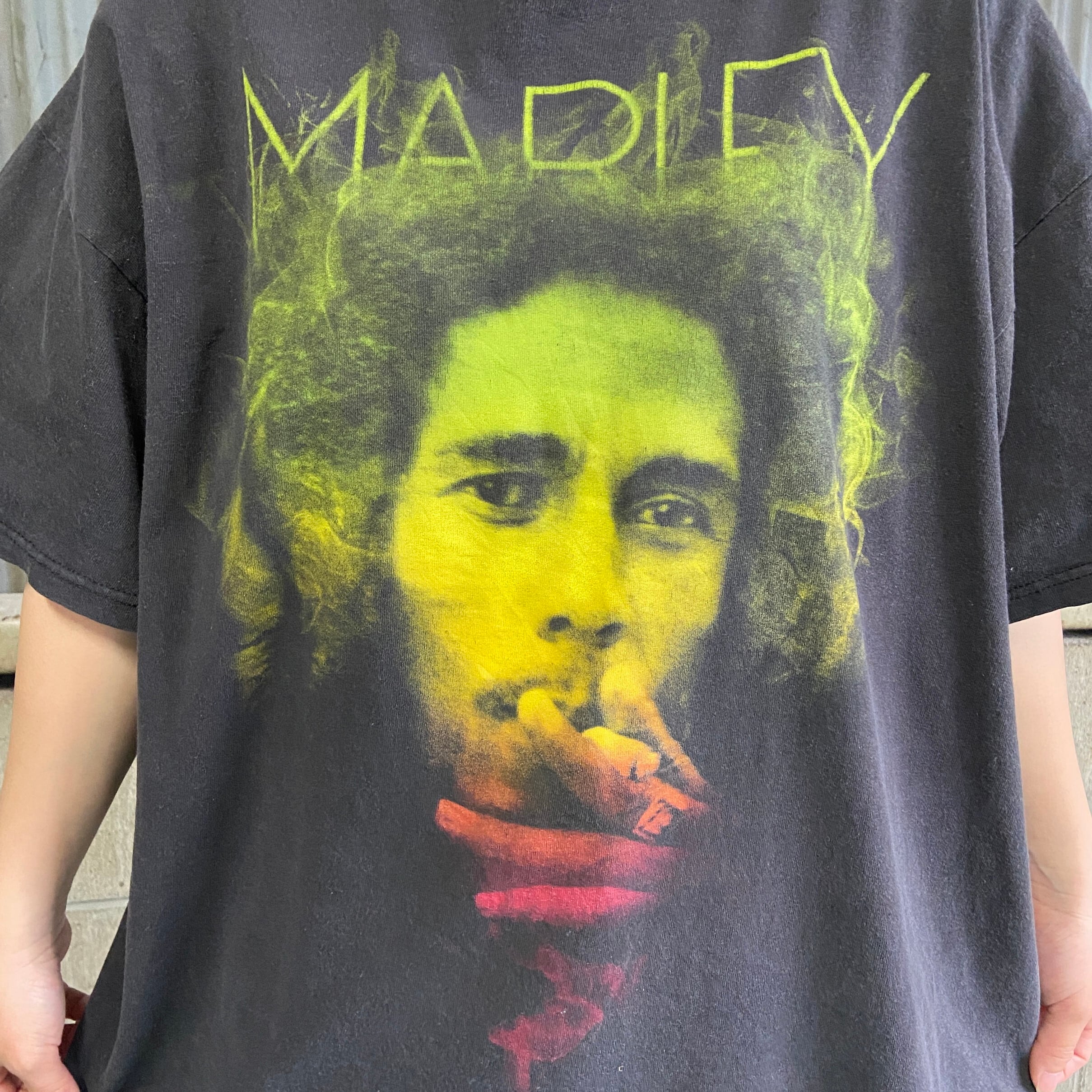 00年代 ZION BOB MARLEY ボブマーリー レゲエ アーティストTシャツ バンドTシャツ メンズ2XL相当 古着 00s ヴィンテージ  ビンテージ フェードブラック 黒 ビッグサイズ 大きいサイズ 【Tシャツ】【AN20】 | cave 古着屋【公式】古着通販サイト