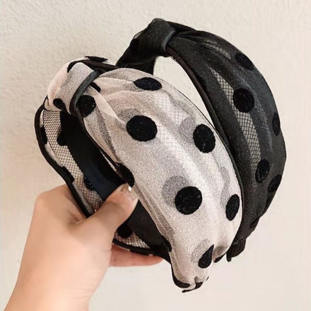 ドット メッシュ カチューシャ 2color 341247