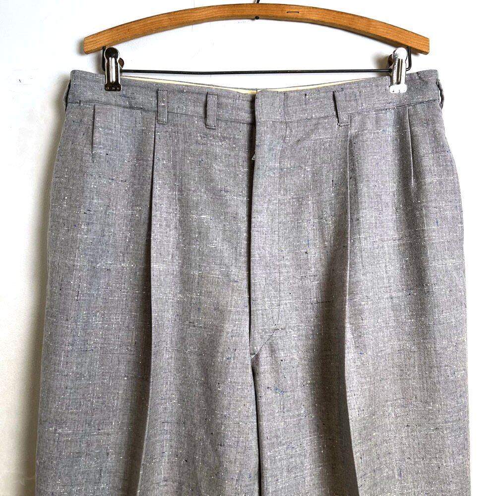 パンツ vintage 60's wool kasuri slacks Vintage Nep Wool Trousers [1950s-] Vintage Kasuri Nep Wool