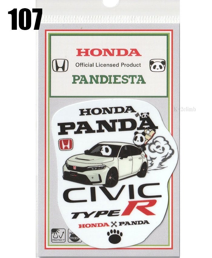 HONDA×PANDIESTA 防水 ステッカー ホンダ シティー NSX バモス CIVIC