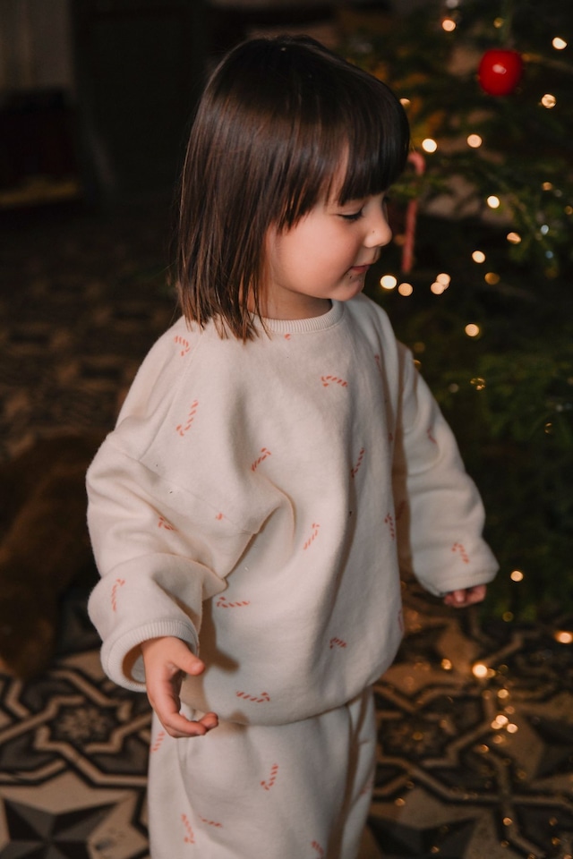 ［3-6Y］Studio Boheme Paris  - OURS SWEAT-SHIRT / Candy Cane