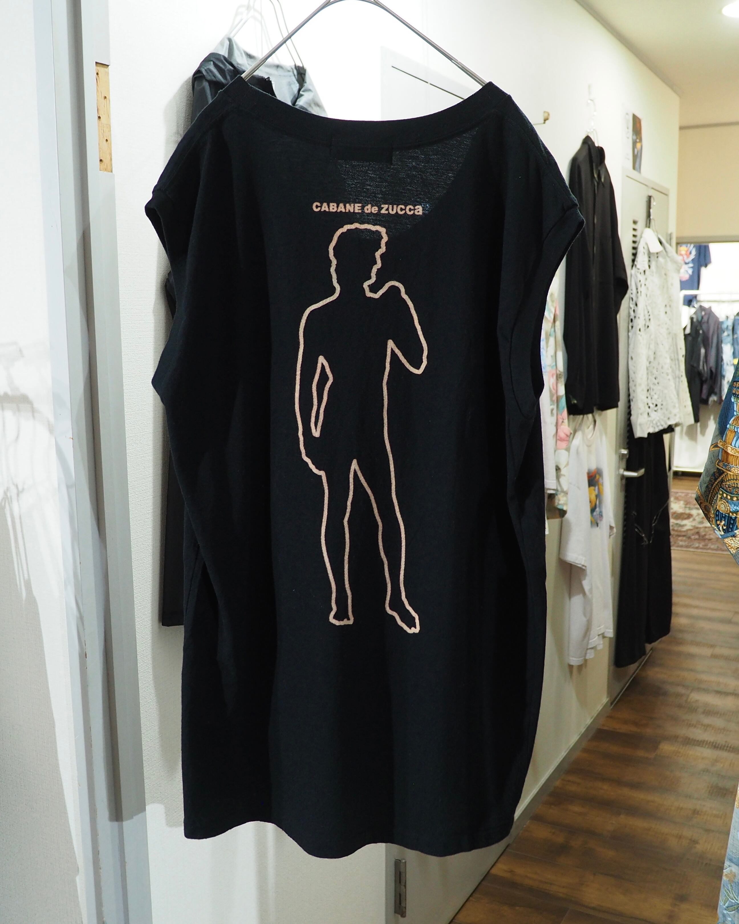 1990 ‐ 00s " CABANE de zucca × TAMIEH " Both sides printed Archive No Sleeve Tee (Sample product)