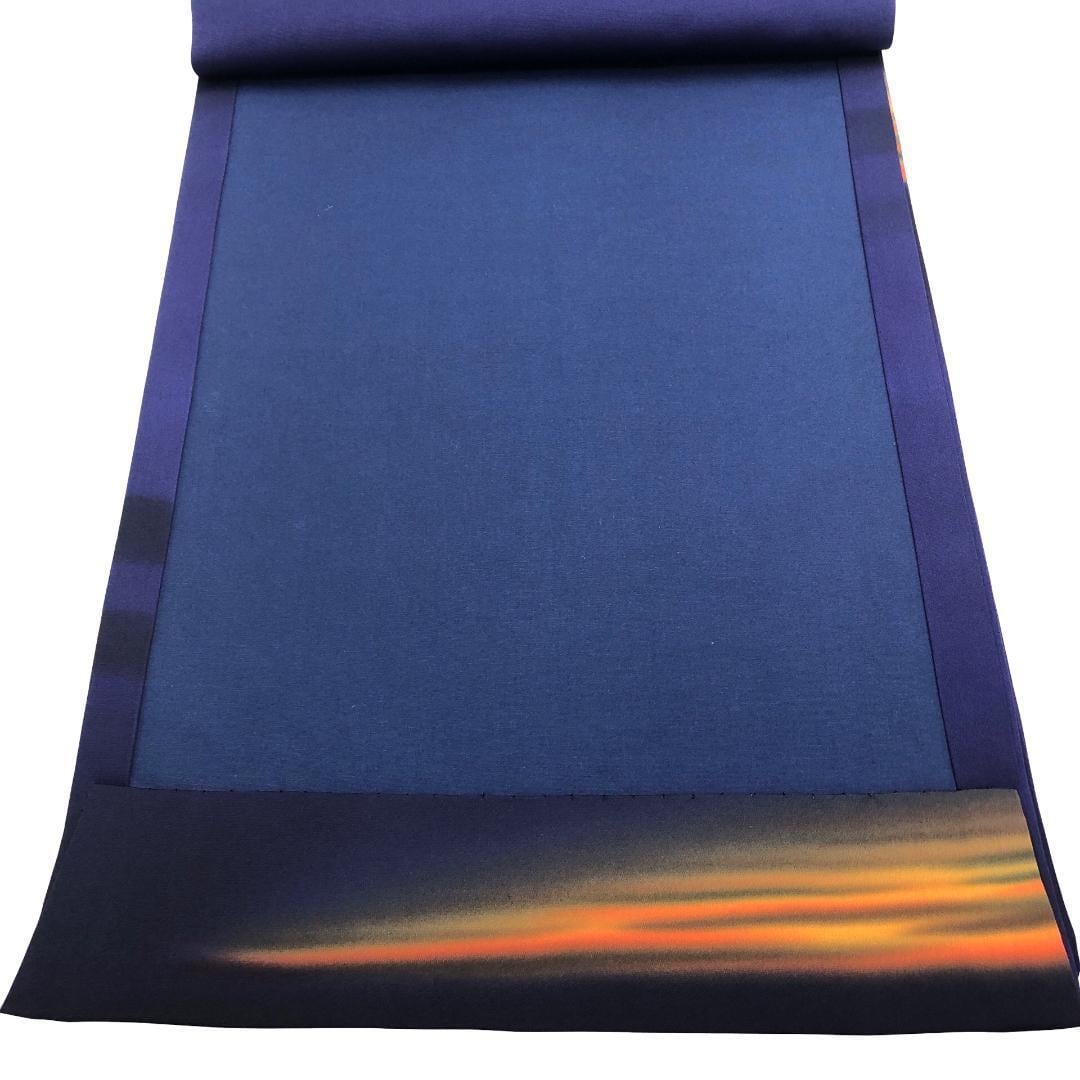 名古屋帯 塩瀬 霞模様 暈し 紺桔梗色 長尺 O-5458 名古屋帯 塩瀬 霞模様 暈し 紺桔梗色 長尺 O-5458 - メルカリ