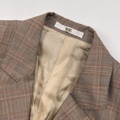 DAKS × Ermenegildo Zegna ダックス ゼニア チェック 背抜き テーラードジャケット 7AR/グレー系 レディース