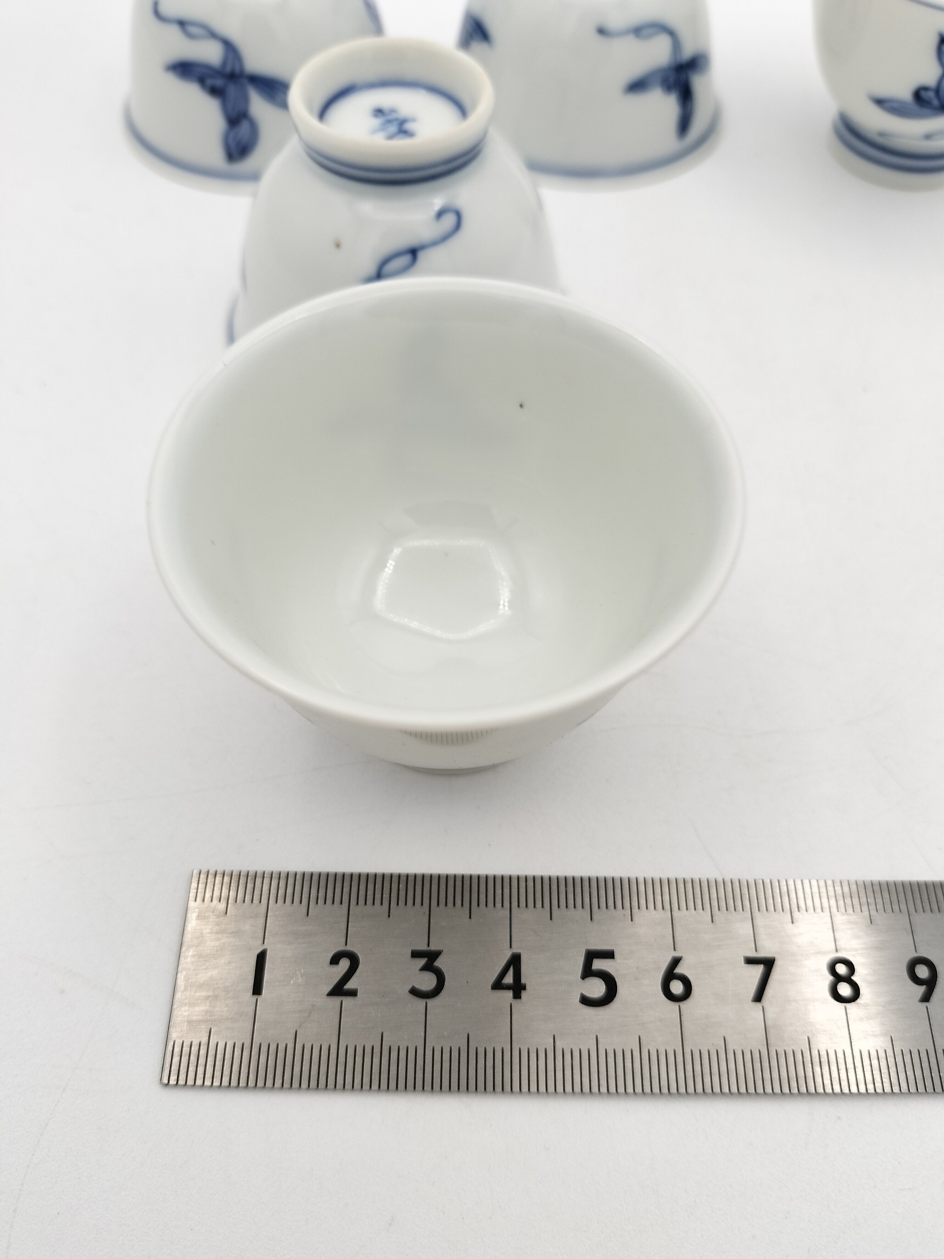 出物】煎茶 茶碗 5客セット 青ラン絵 山幸作 a954 | 有限会社いとお