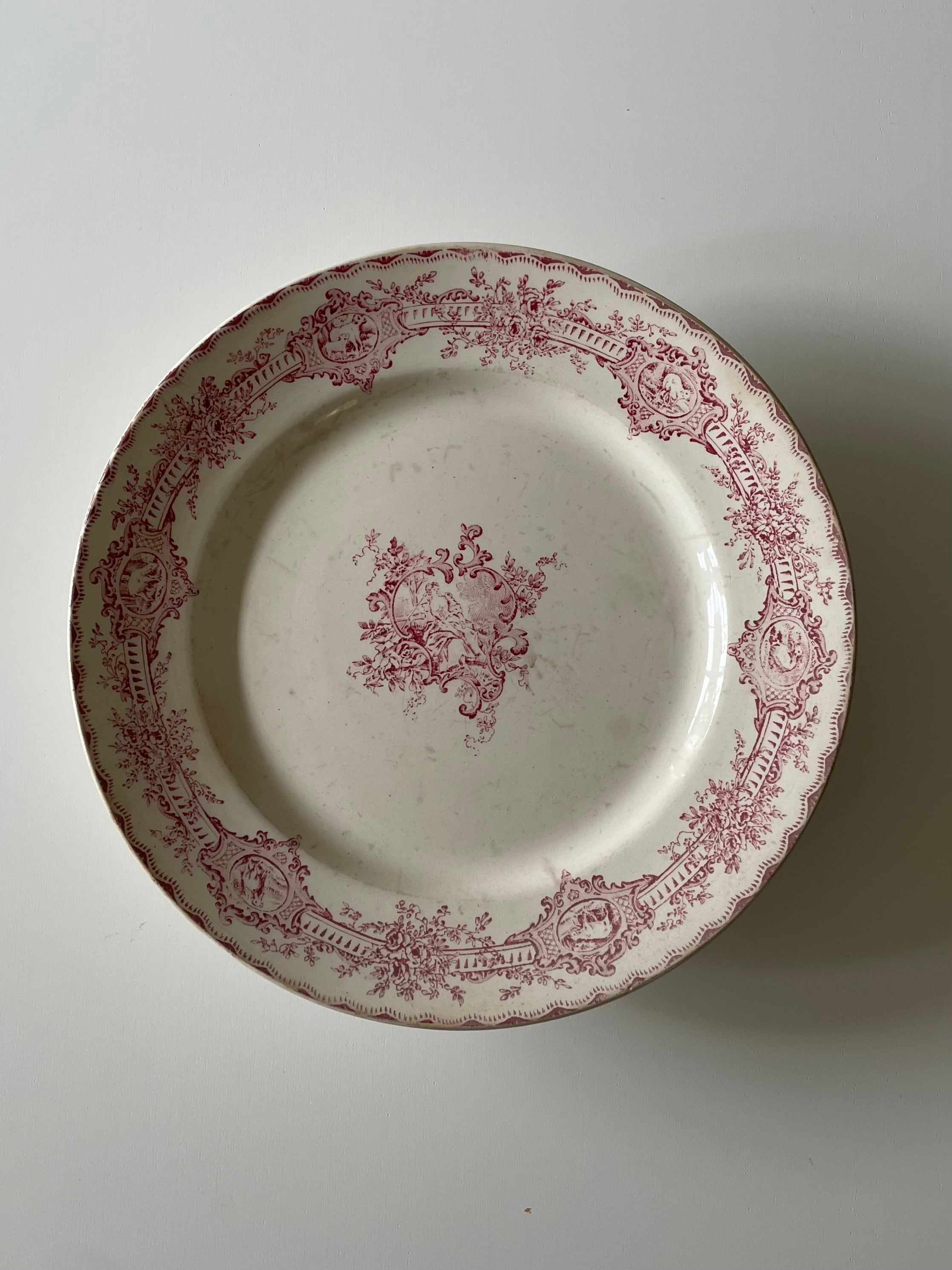 Creil et Montereau WATTEAU コンポティエLow type | I know Antiques