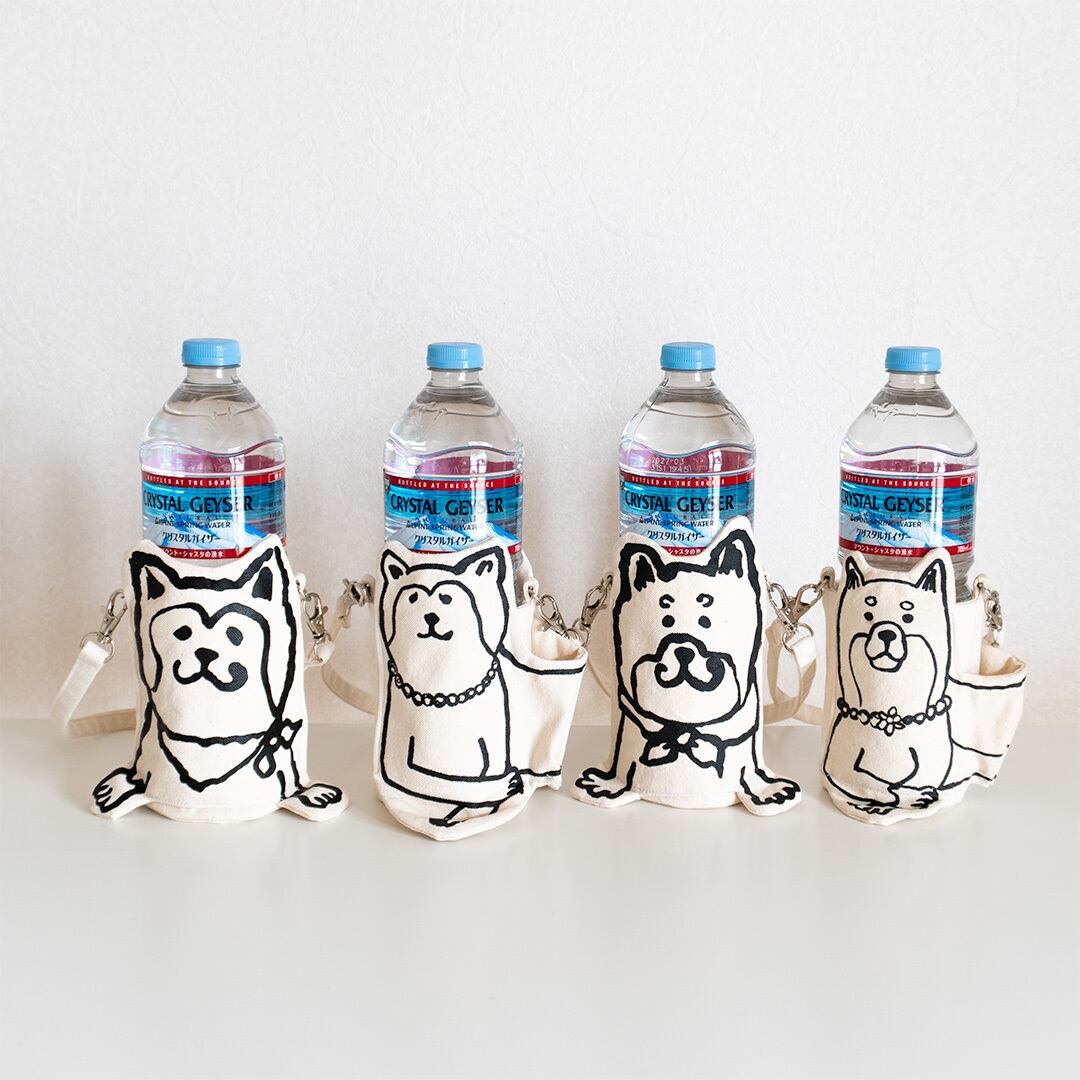 スマホ水筒ショルダー　サンダル　薔薇　手描き　トールペイント 世界一エレガントな柴犬のドップルさんのペン立て/ペットボトル