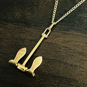 VINTAGE TIFFANY & CO. x RALPH LAUREN Nautical Pendant Stockless Anchor Necklace 18K Gold | ヴィンテージ ティファニー × ラルフローレン ノーティカル ペンダント ストックレス アンカー ネックレス 18K ゴールド
