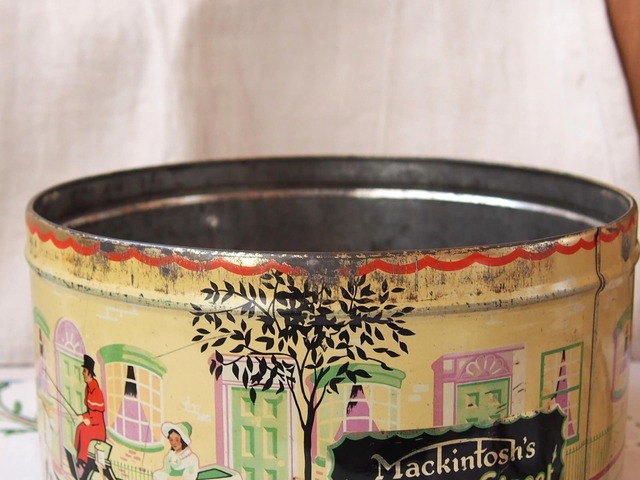 イギリスアンティーク　トフィー＆チョコレート缶　お菓子缶　