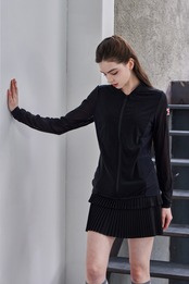 GOXO ゴーエックスオー ハートアタックメッシュスリーブジップアップ ブラック