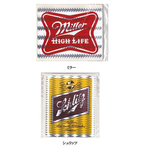 DEAD STOCK 1970-80年代 "miller&schlitz" ロゴ ホログラム ステッカー 2タイプ VINTAGE