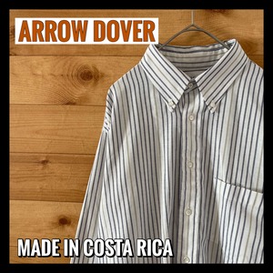 【ARROW DOVER】柄シャツ ストライプ 長袖シャツ アメリカ古着