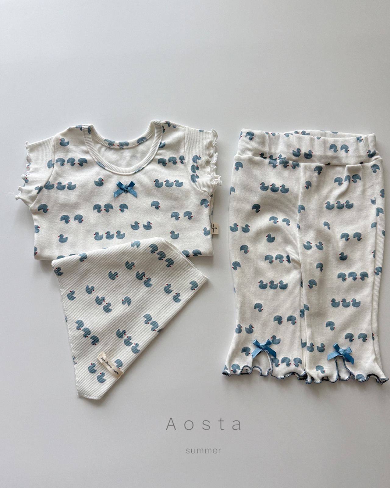 【取寄/韓国直送】Aosta 26/SM リブリボンパンツ｜夏服｜韓国子供服