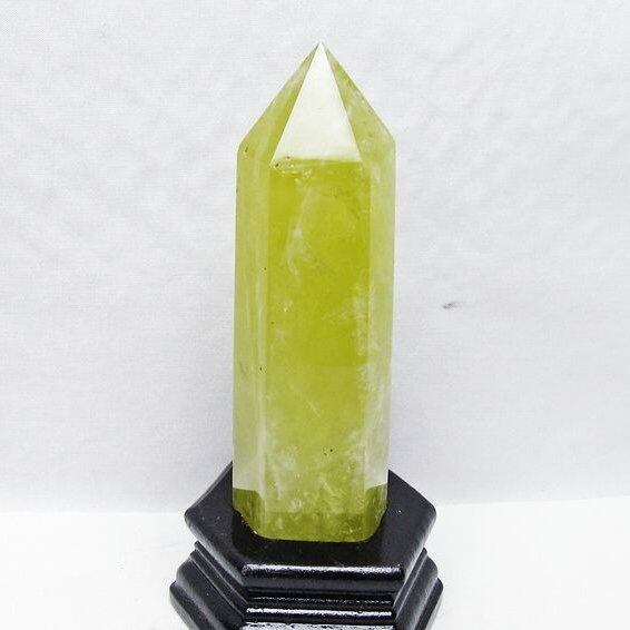 シトリン 六角柱 シトリンクォーツ ポイント 台座付属 一点物 152-4189
