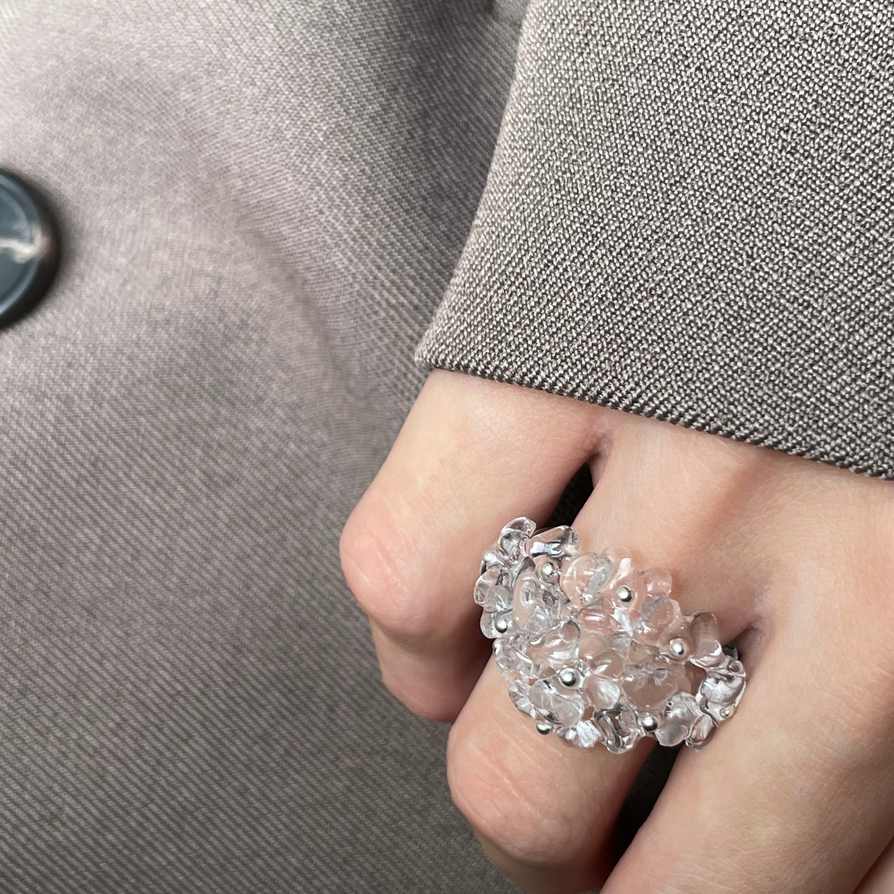 no.11/ bouquet 花束をイメージしたブーケリング.* お花 レジンリング