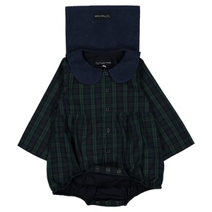 【予約/送料無料】Romper BAC - tartan green& blue / Maison Marelle