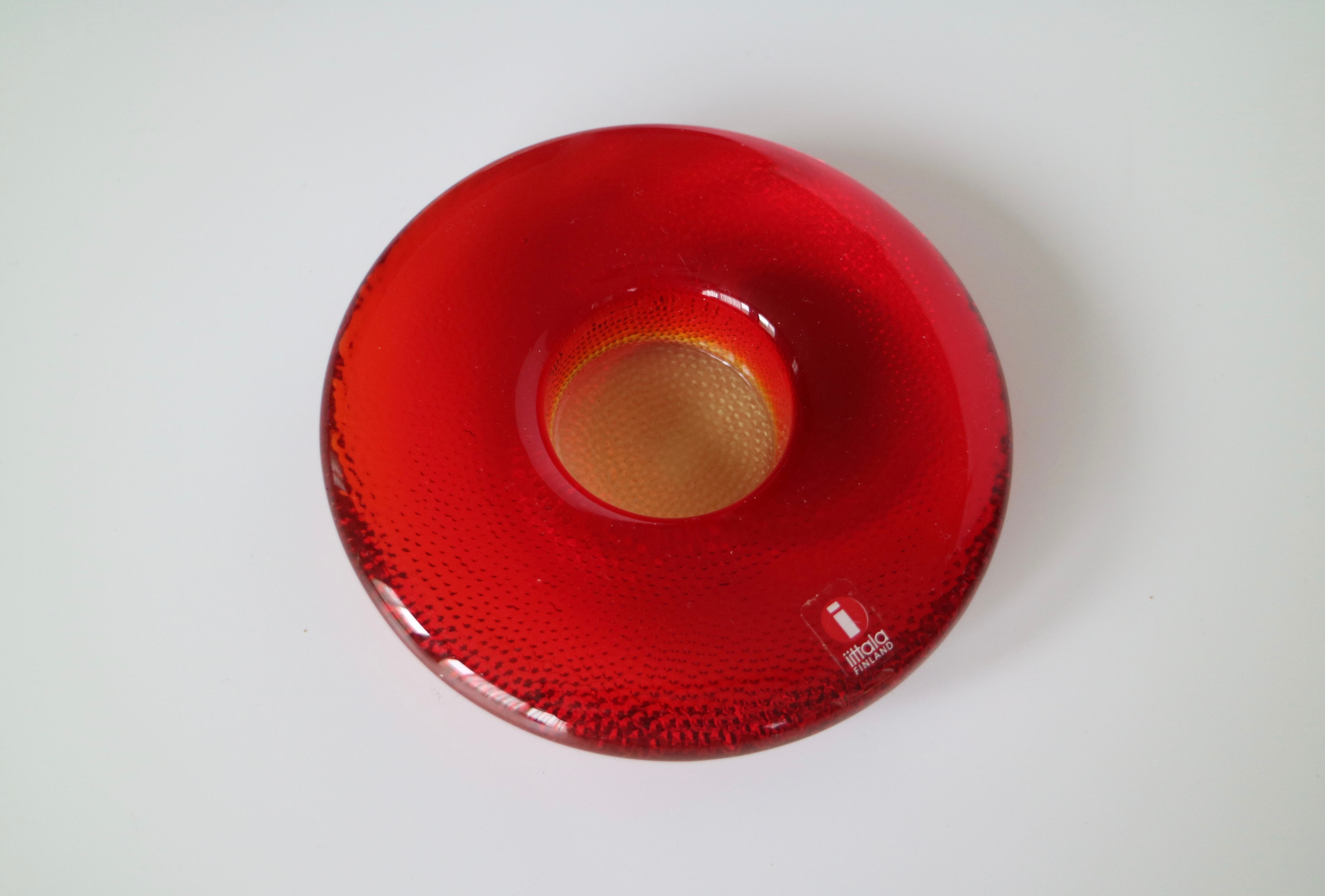 iittala イッタラ ／ NAPPI キャンドルホルダー 大 レッド No.2333