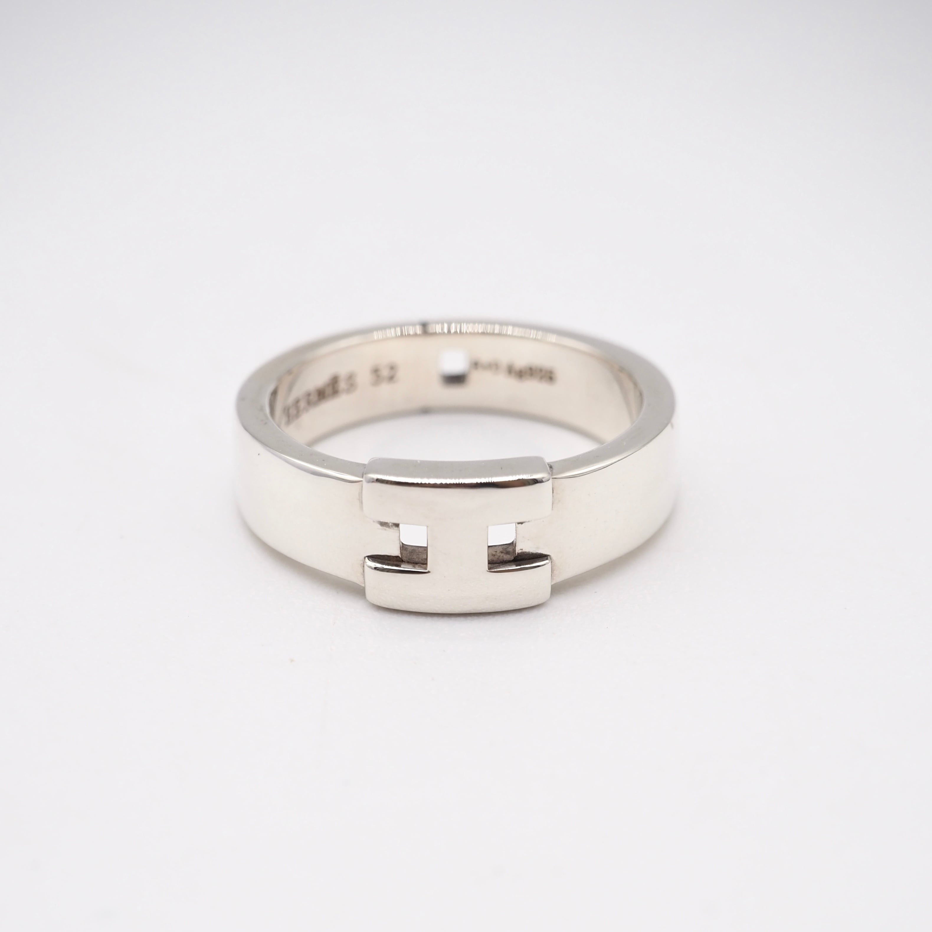 HERMES 約11号 ヘラクレス ロゴ リング シルバー925 エルメス | 2122TOKYO