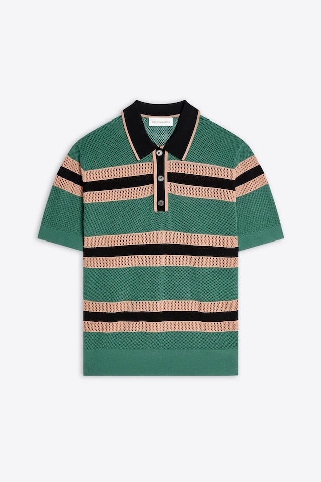 DRIES VAN NOTEN【MERCY STRIPE 3701 M.K.POLO  -PINE-】