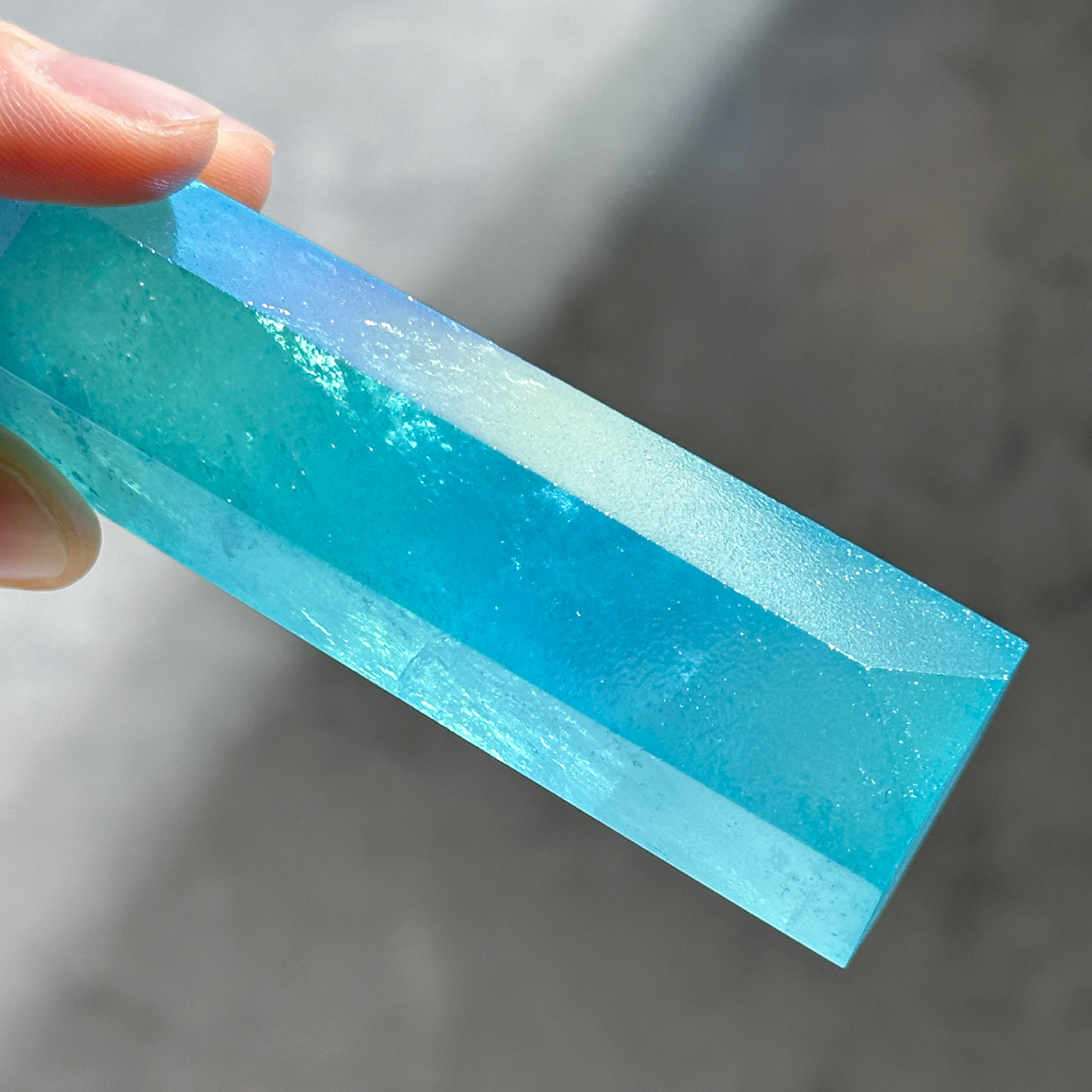 天然石 オーラクォーツ　タワー　kamoku 2つセット アクアオーラクォーツ タワー 52✧ Aqua Aura Quartz ✧天然石・鉱物