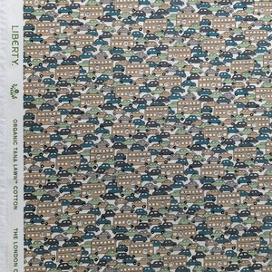 ★輸入　リバティ　LIBERTY　オーガニックタナローン　Hop On Hop Off Green　ホップ オン ホップ オフ　グリーン　約130×50cm