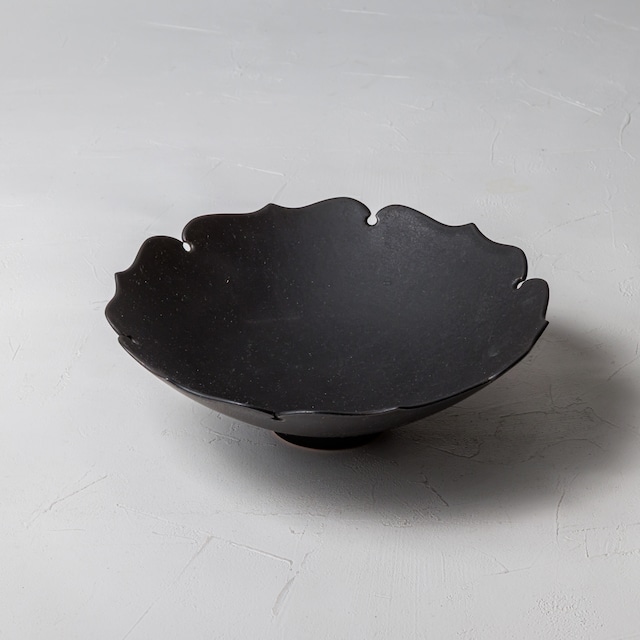【湯浅ロベルト淳】しのぎリム皿・深型25cm（チェリー）