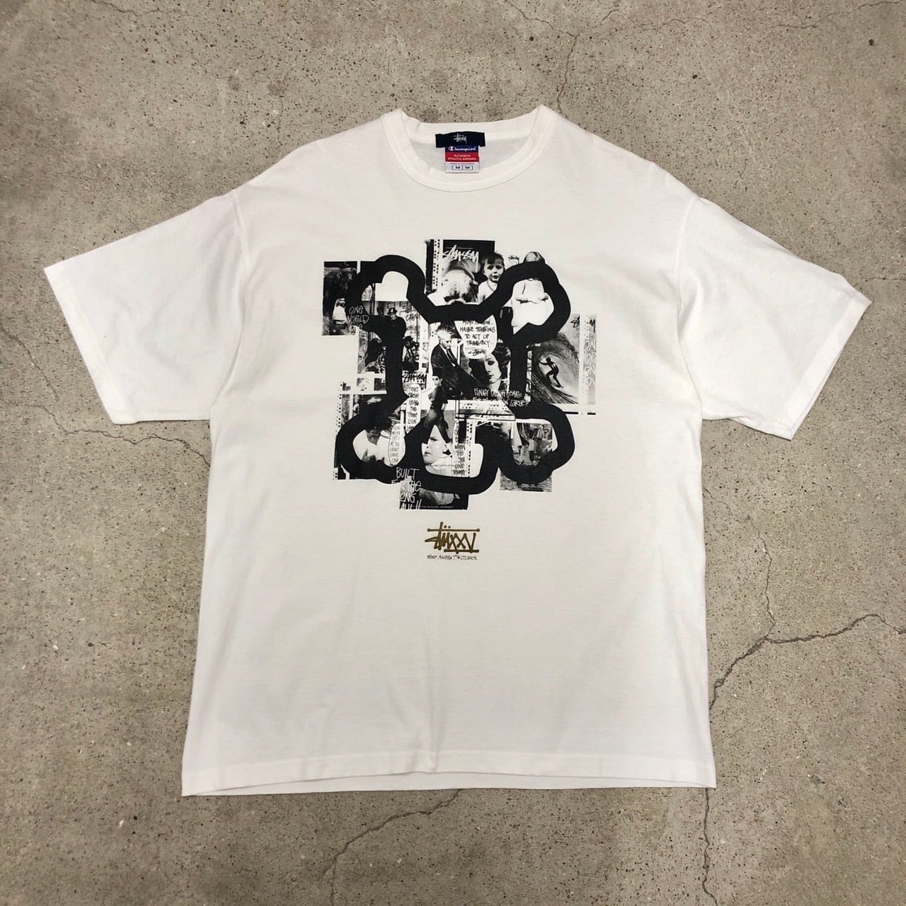Old Stussy Tシャツ グラフィックプリント チャプト限定！OLD Stussyグラフィックプリント ホワイトTシャツ