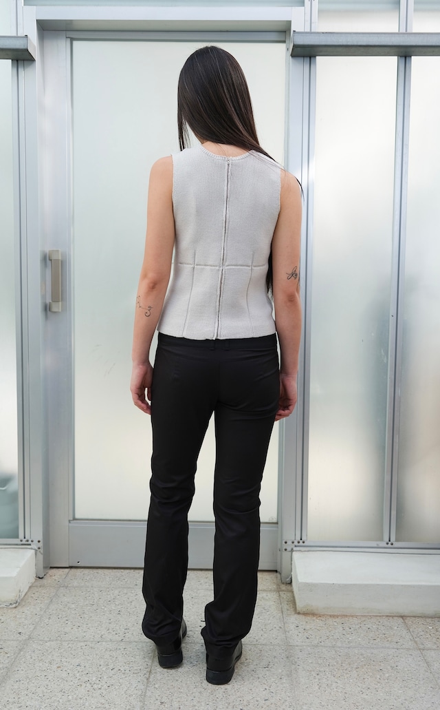 【ulikasanctus】BACK STRING KNIT VEST