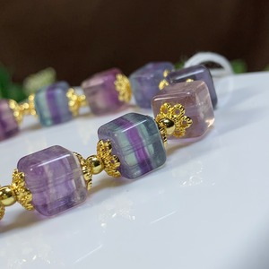 グラデーションフローライト・キューブ ブレスレット