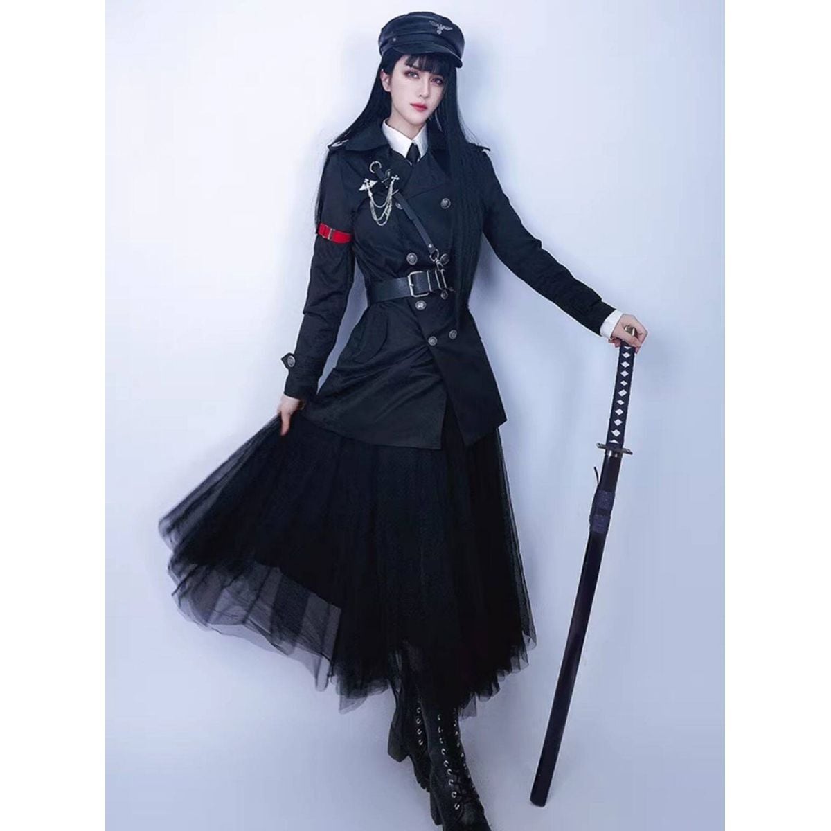 ゴシック軍服モチーフダブルブレストコート | Maiden's Rêve
