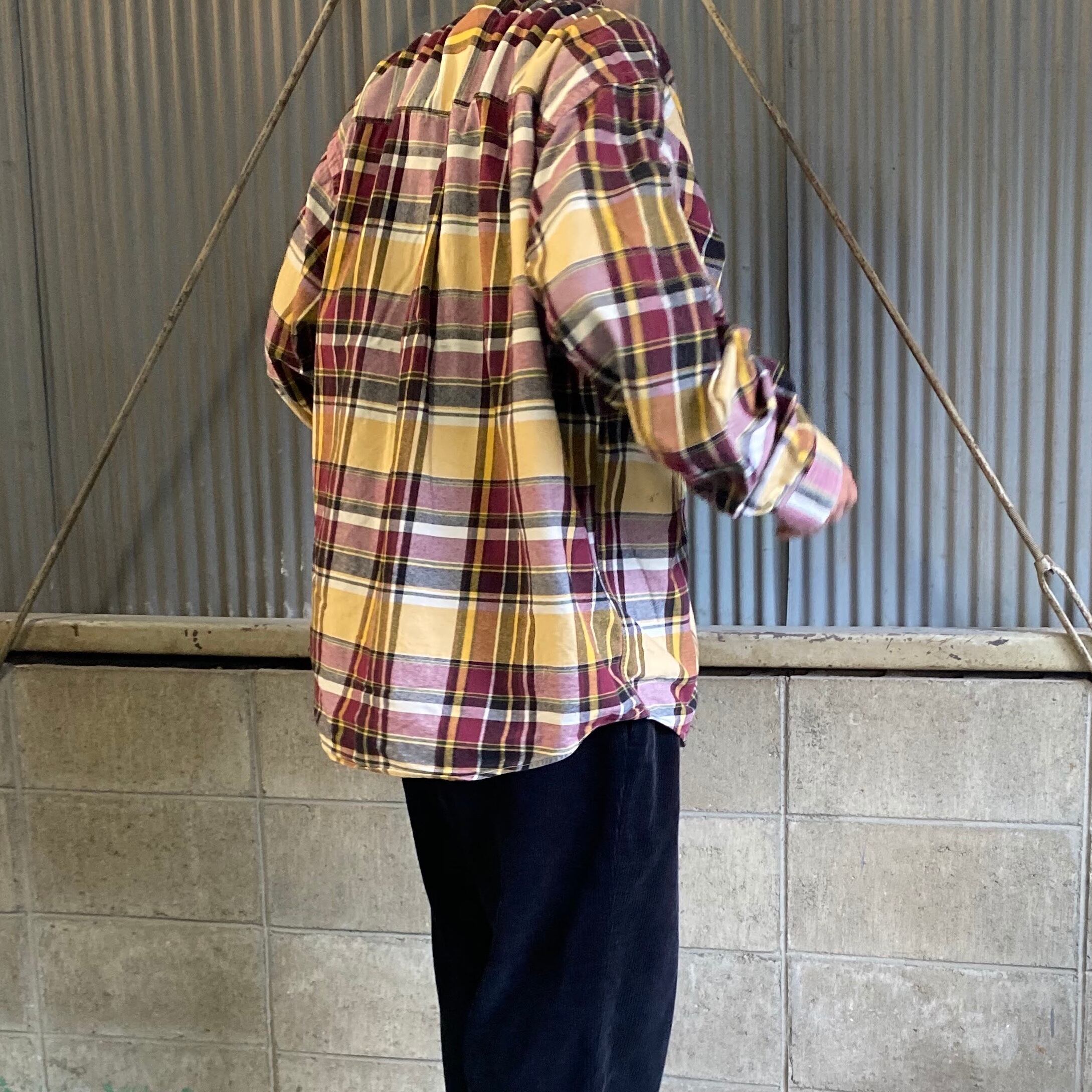 古着 エディーバウアー Eddie Bauer 長袖 ボタンダウンチェックシャツ メンズL相当/eaa558767 Eddie Bauer - 古着 エディーバウアー Eddie Bauer 長袖 ボタンダウン