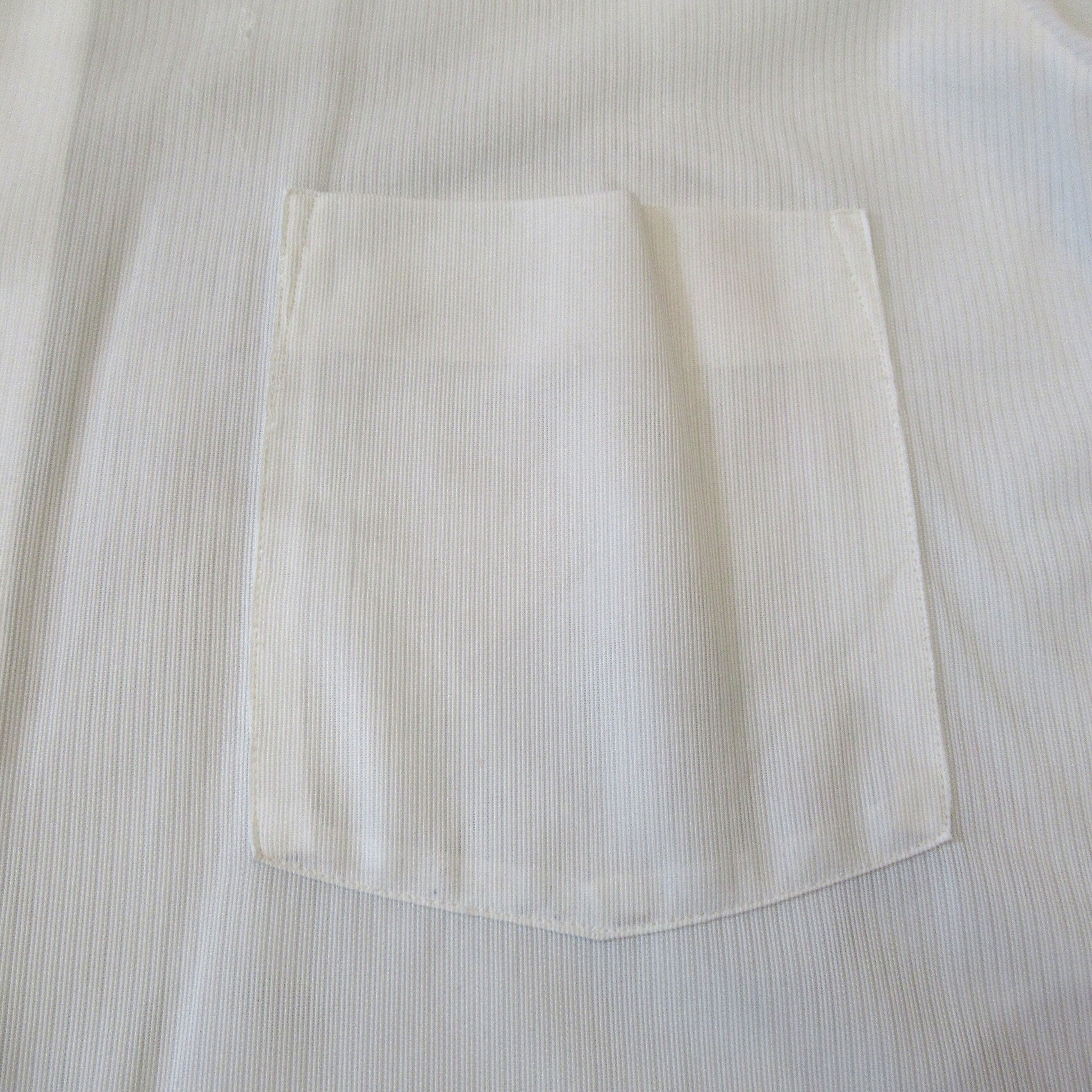 60S ARROW S/S Poly White Shirt【About 15 1/2】 | drop by