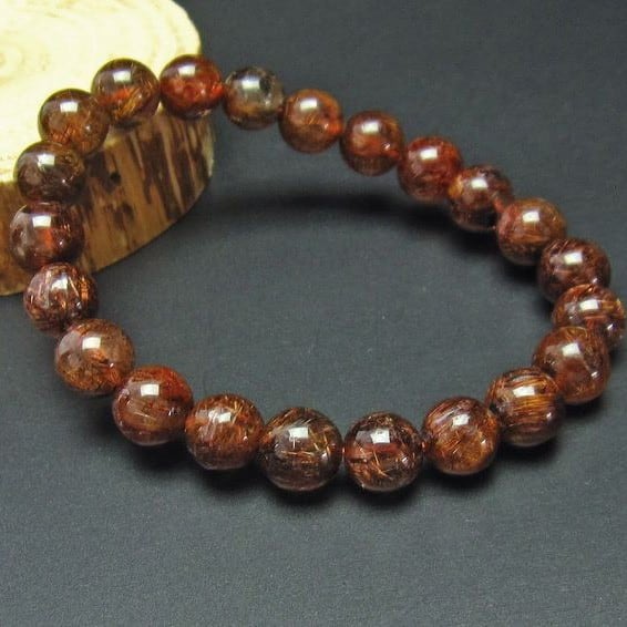 ブロンズルチル ブレスレット 9mm おまかせ便 111-2692