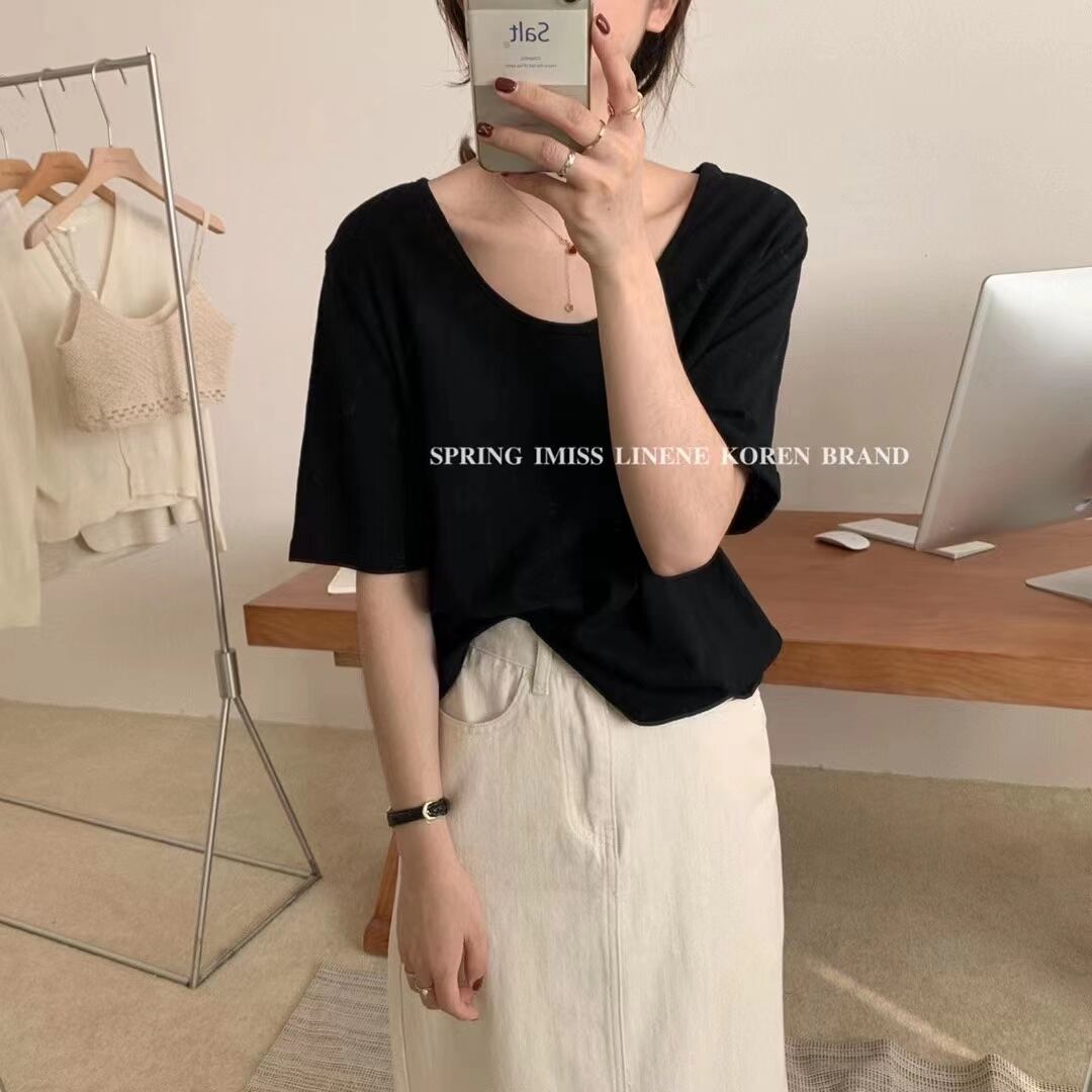 Uネックカットソー　AJ2205-627