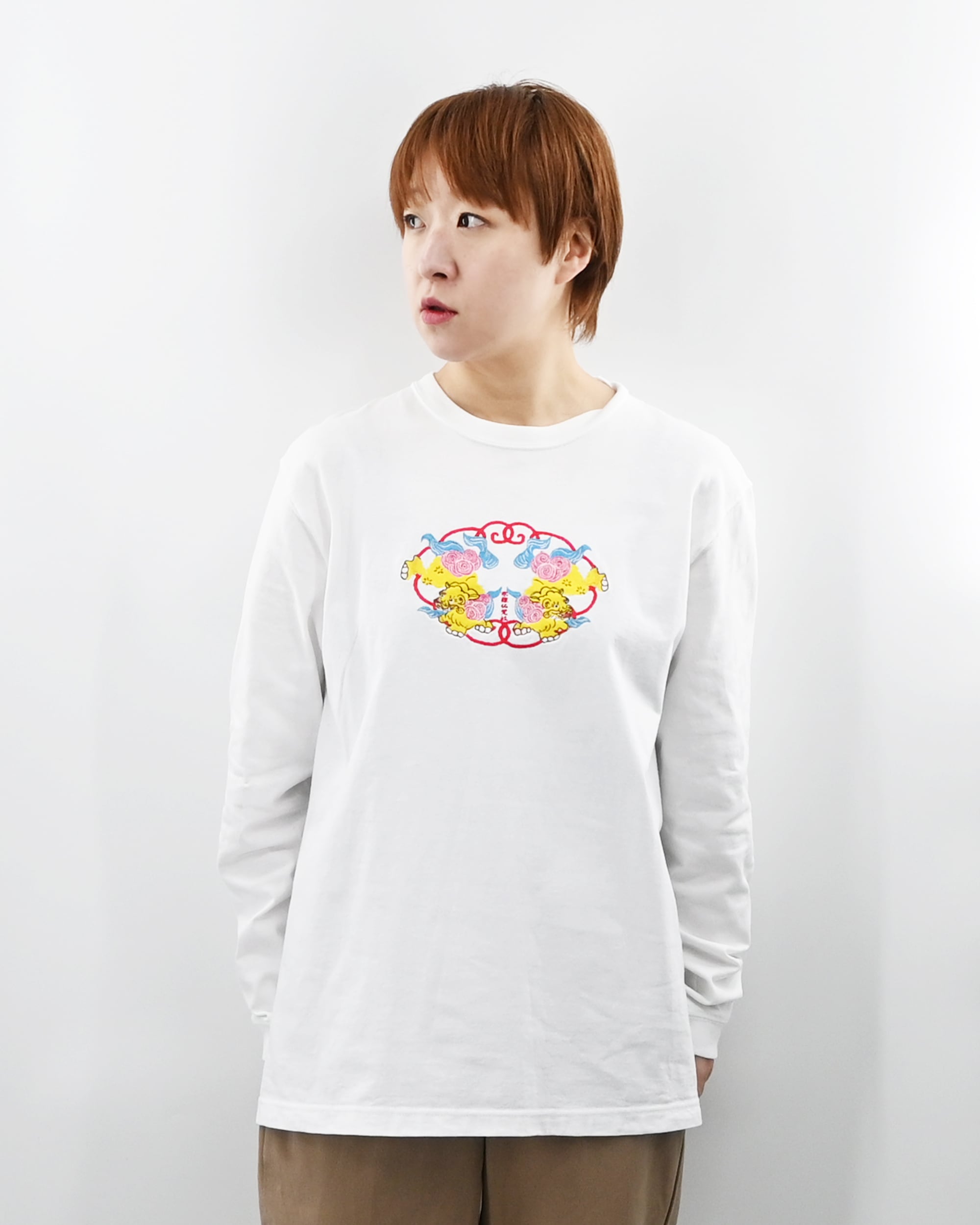 素材廃盤のため準備中)獅子と狛犬 ロングスリーブ オーセンティック