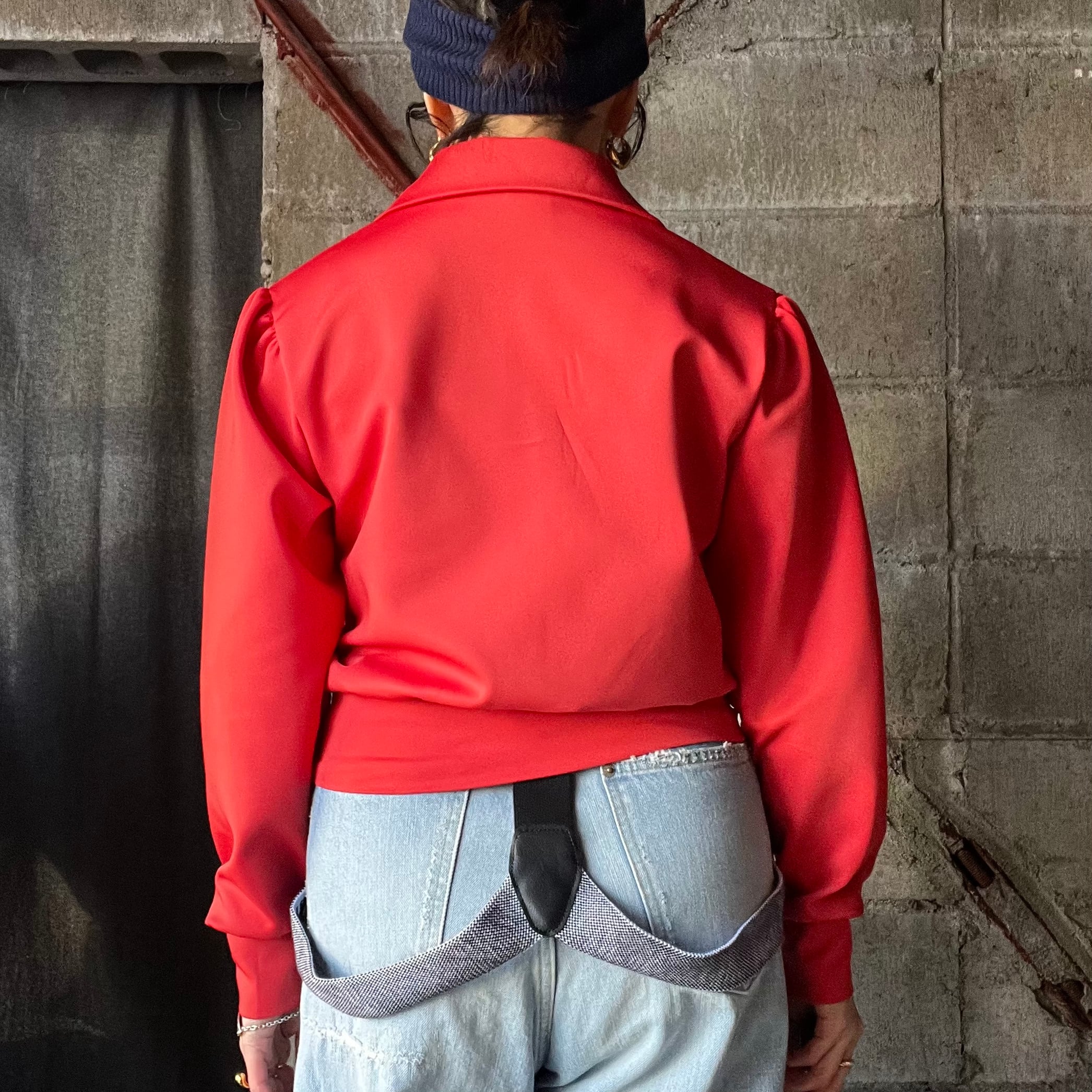 HOLIDAY】 puff sleeve track jacket (red） | olaf