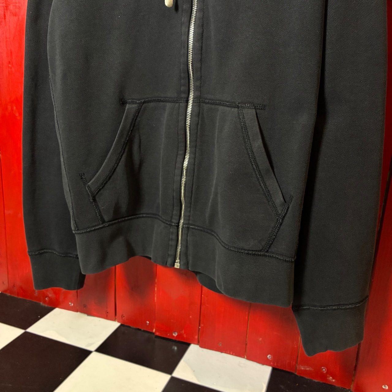 POLO RALPH LAUREN ジップパーカー ブラック 赤ポニー フード裏サーマル