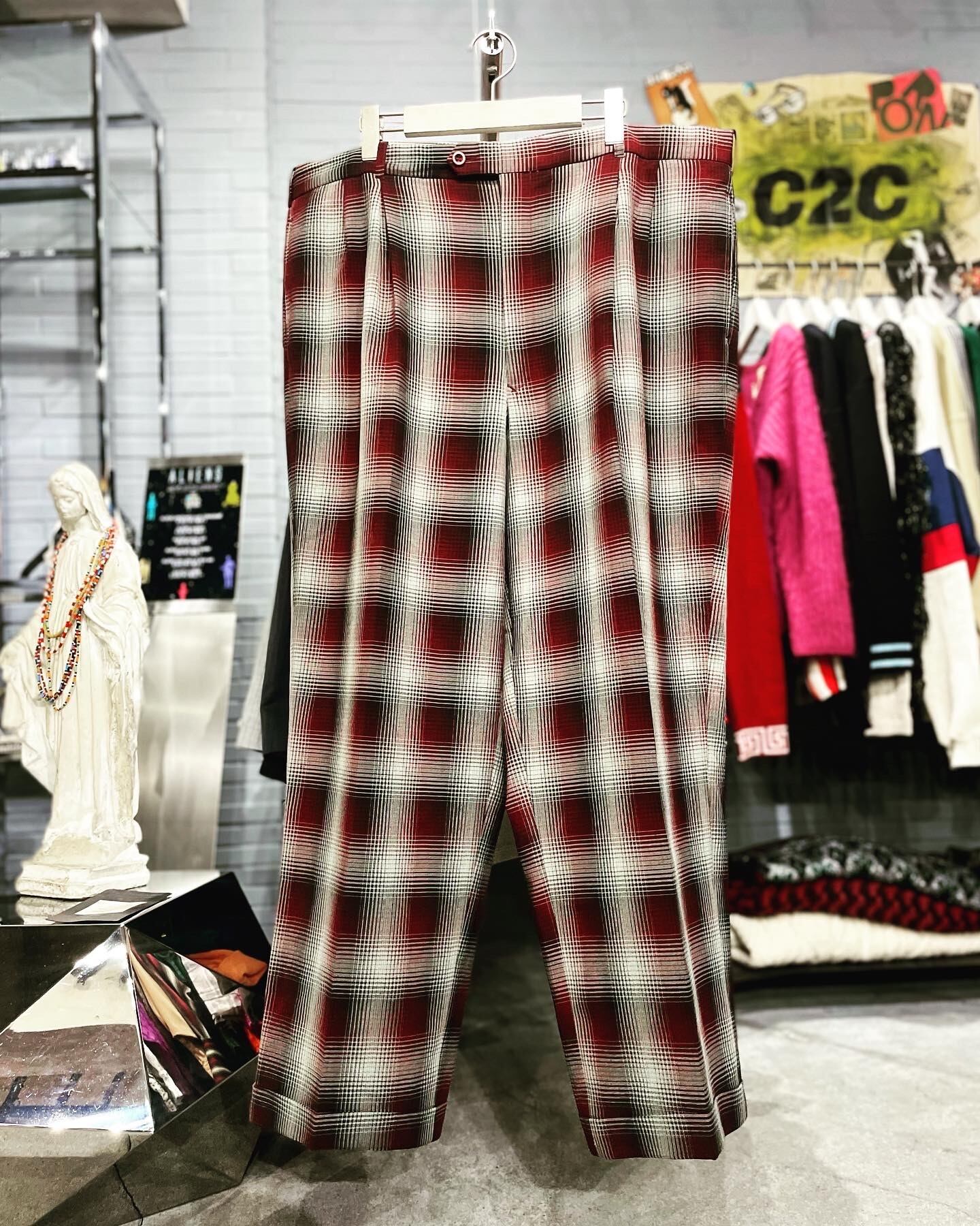 90's SHADOW CHECK SLACKS