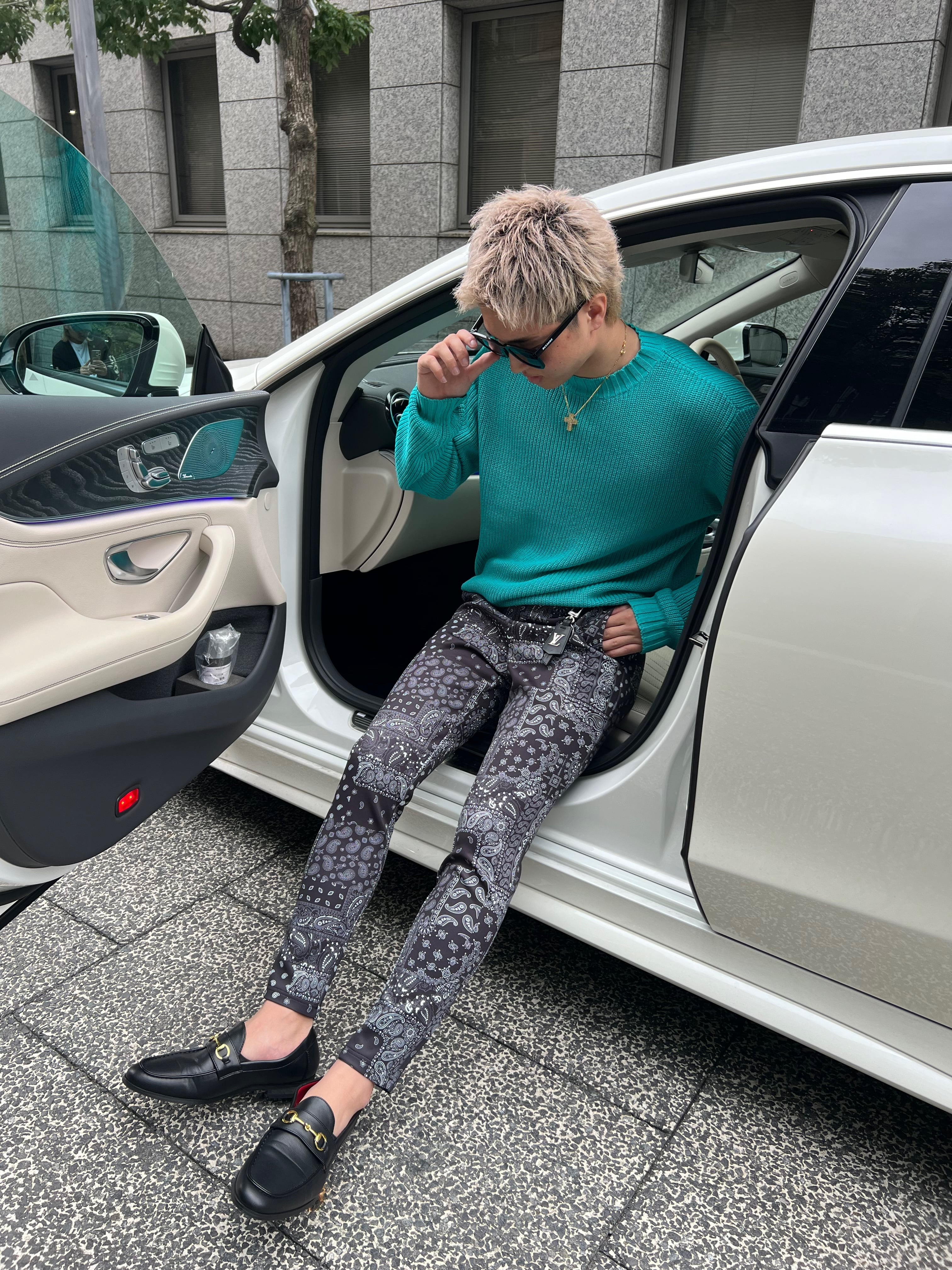 LUXURY STRETCH PAISLEY PANTS【BEL24-012】 | BELINDA OFFICIAL LUXURY STRETCH PAISLEY PANTS【BEL24-012】 | BELINDA OFFICIAL