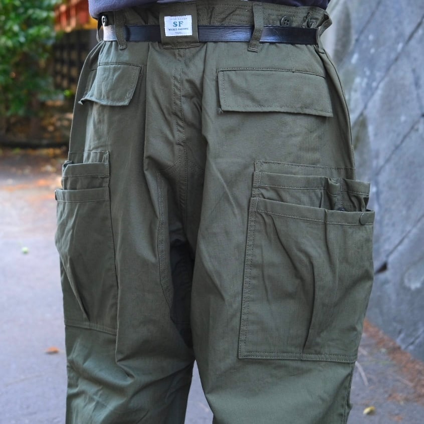 SASSAFRAS(ササフラス) Overgrown Pants 4/5-Olive-(SF-262339) | Signs