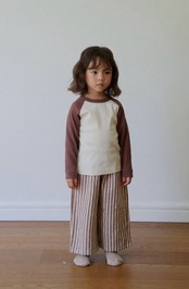 韓国子供服 / 26Autumn / 〖取寄〗ko and ko / ストライプストレートパンツ / ベビー服 / キッズ服 *XXS~L*