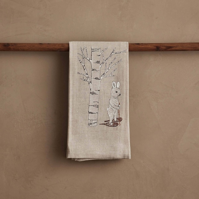 Coral&Tusk ティータオル Bunny with Mushrooms