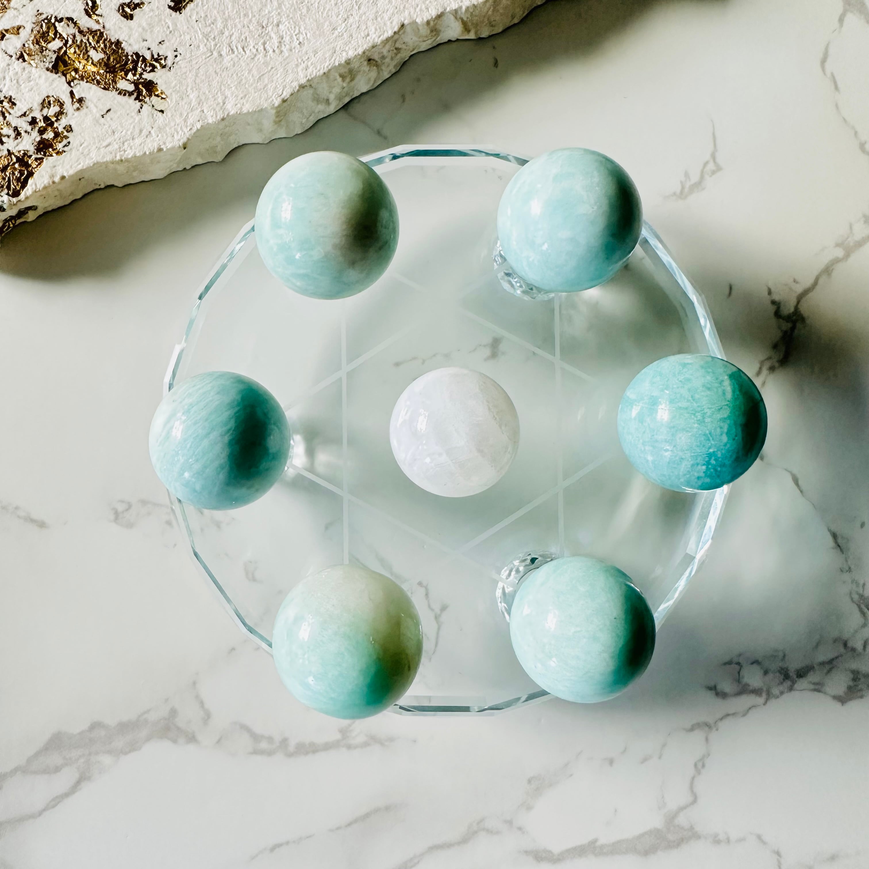 再入荷】天然石インテリア｜クリスタルグリッド七星陣台座 | Mt.Sophia