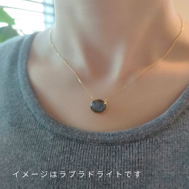 【oval necklace】ストロベリークオーツ～愛の道標～