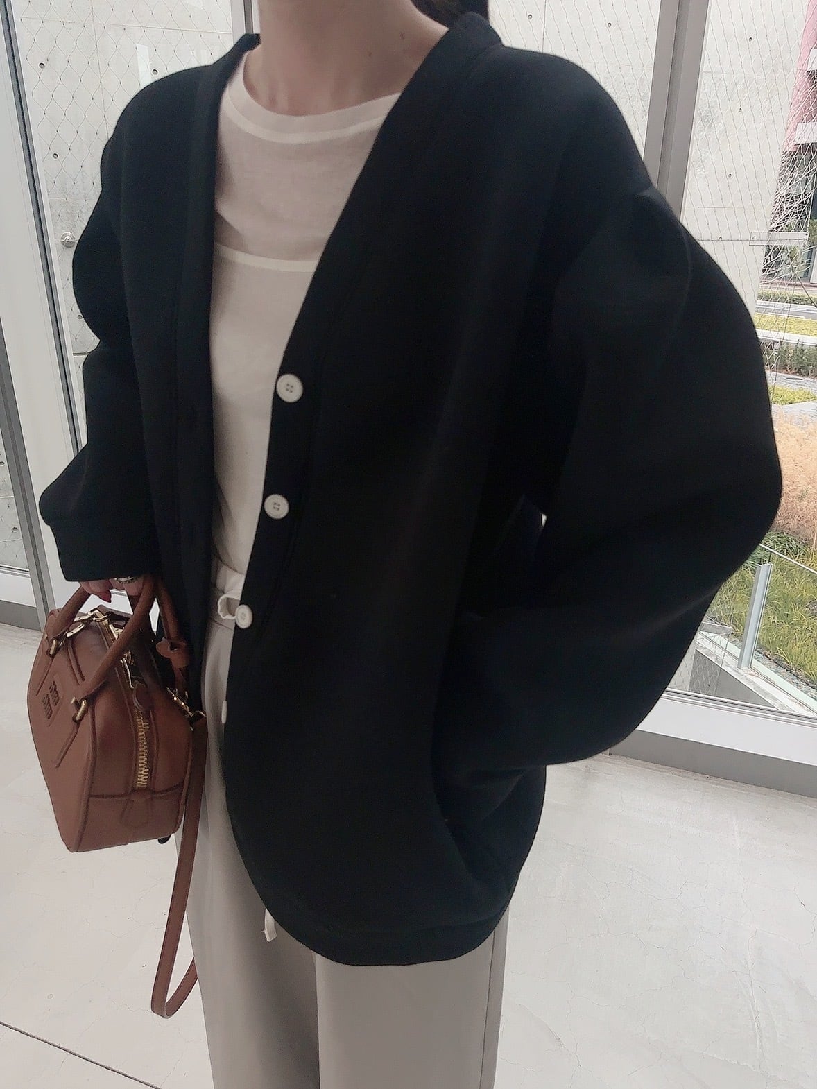 Sweat cardigan / black(4月中旬頃発送予定)