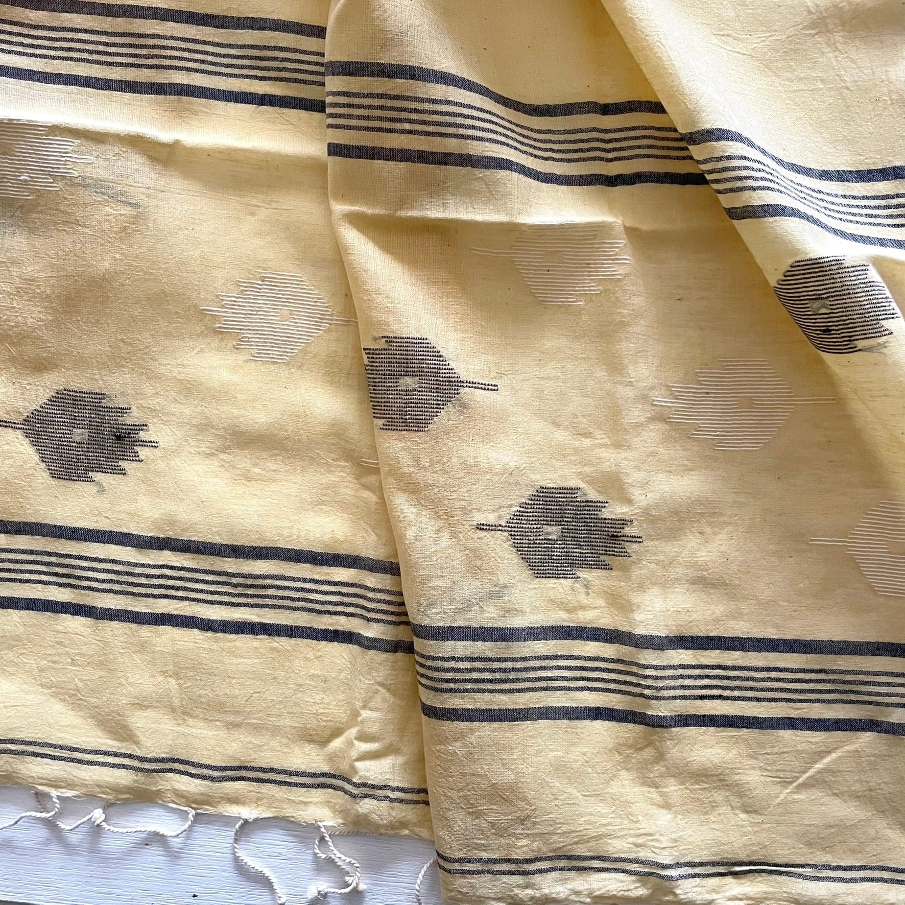 カディコットン ジャムダニ ストール D | Sky Bohemian